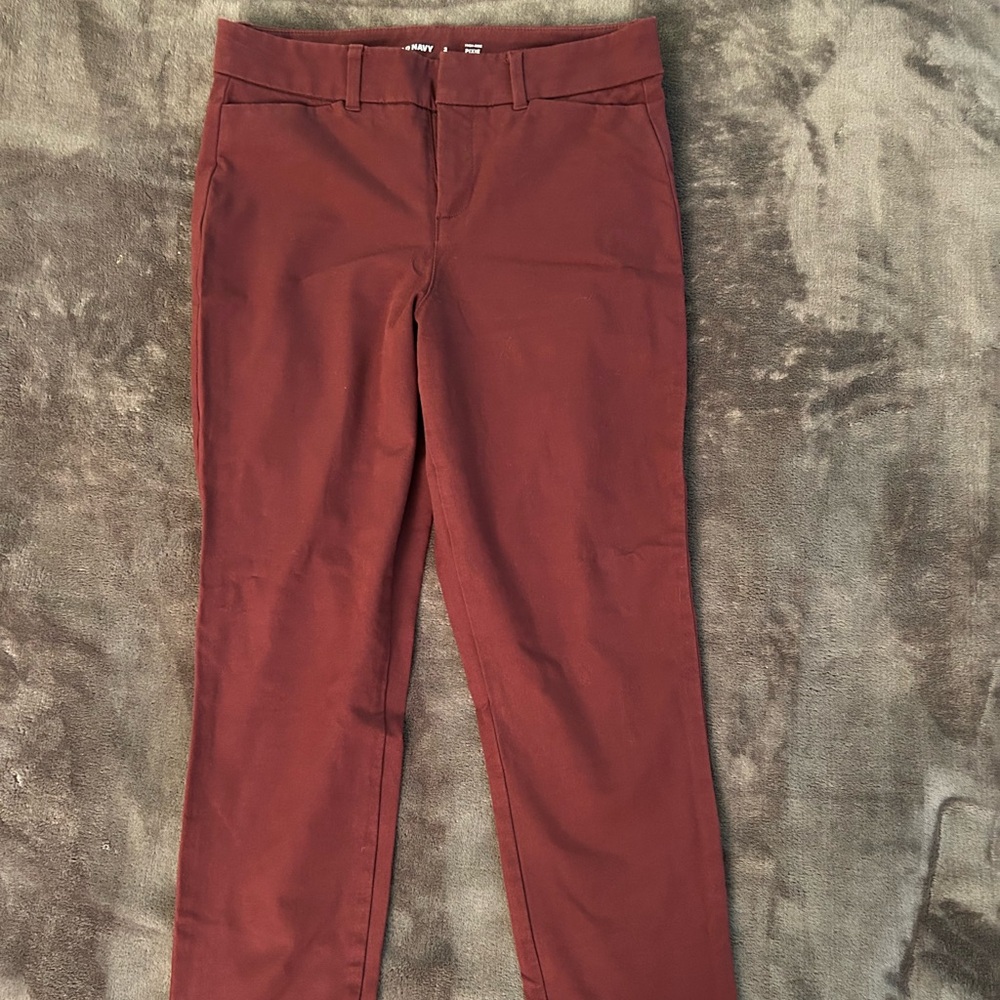 Old Navy Pixie Pants in Deep Red